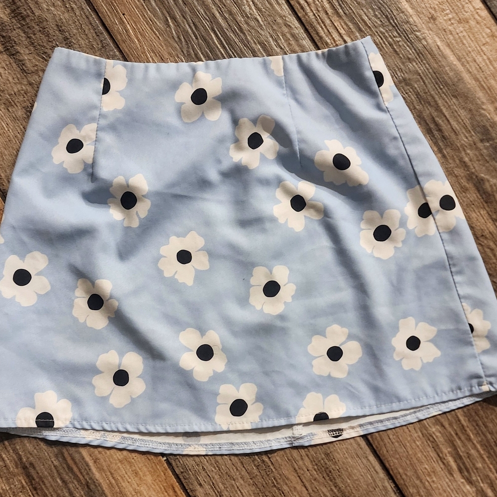 Princess Polly Blue Skater Mini Skirt